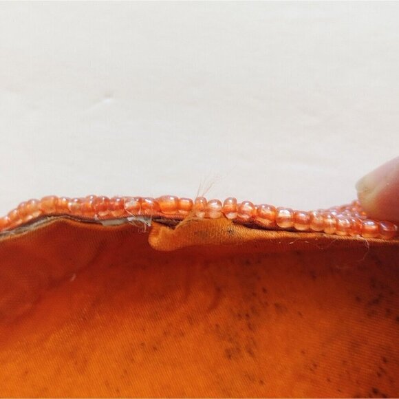 Vintage 2005 Target Halloween Beaded Charger 15 X 15 Pumpkin Jack O Lantern - Picture 7 of 8